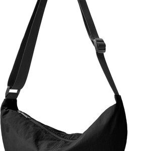 Nylon Crossbody Bag Unisex Casual Lightweight Travel Purse with Adjustable Strap